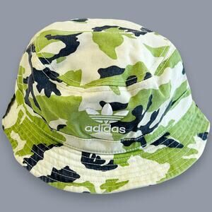 Adidas Originals Washed Bucket Hat NWT Camo Orbit Gray Shadow Navy Cotton